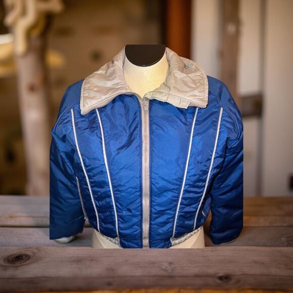 Women’s Vintage Alpine Design 1980s Goose Down Ski Waist Jacket Size 14 - Picture 1 of 8